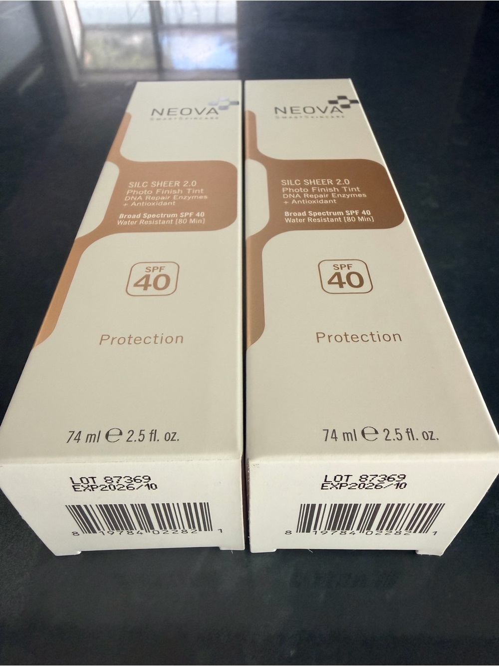 Neova Silc Sheer 2.0 SPF 40 Protection Tint pack of 2 exp 19/2026